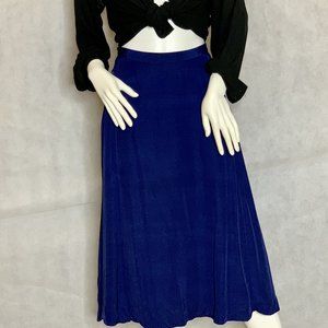 BLUE FLOWY SKIRT